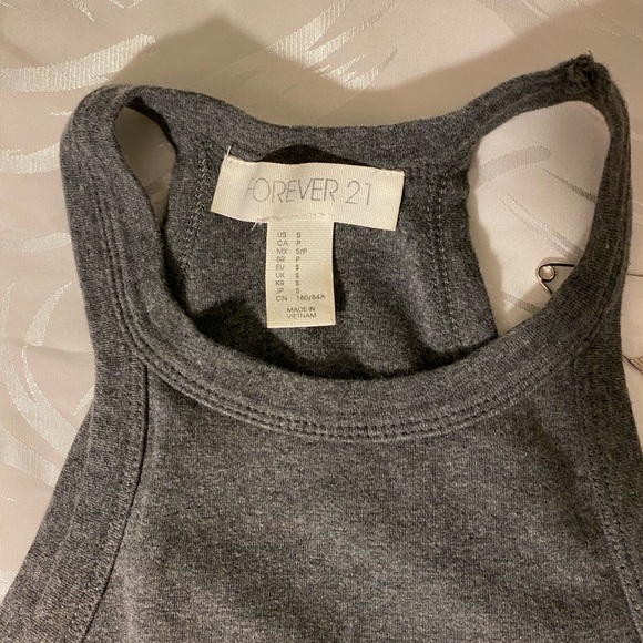 Gray Racerback Crop Top - Picture 4 of 4